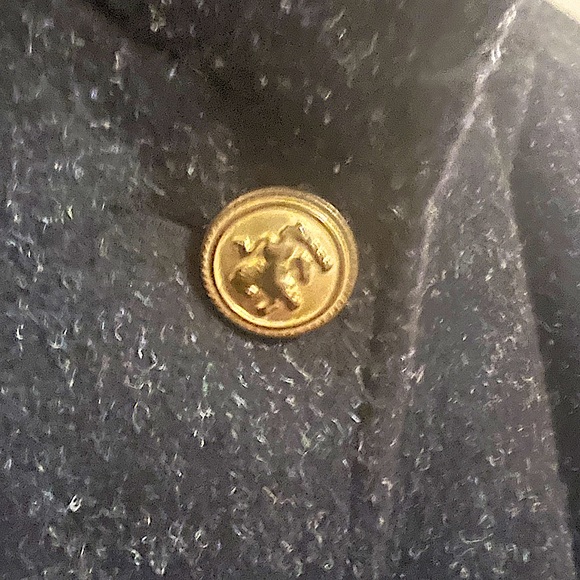 Vintage 80s Italian Wool Blend Pleated Hip Length Overcoat Blazer Plus 24W XXL - Picture 10 of 14